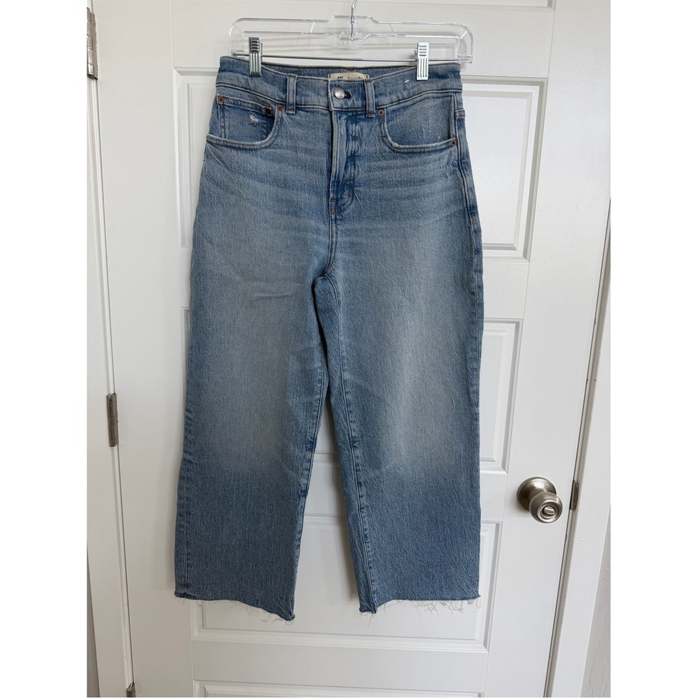 Madewell Perfect Vintage Crop Jean 27 Petite Raw Hem Mid Rise NT161